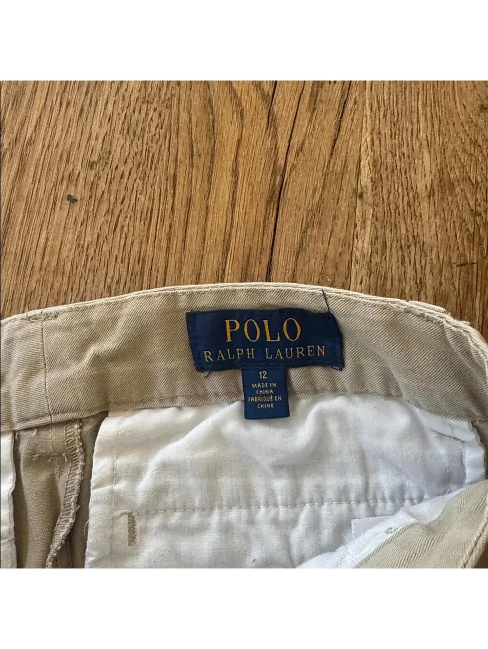 Polo Ralph Lauren Khaki Chino Flat Front Pants 12
